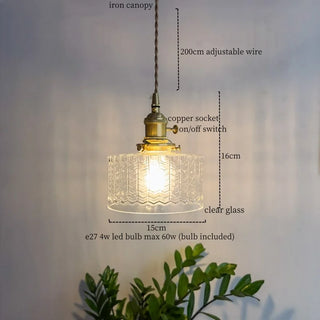 Celako™ Vitrovia Pendant Light | Green Glass Bedroom Lighting