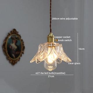 Celako™ Aurelix Pendant Light | Glass Copper Bedroom Lighting