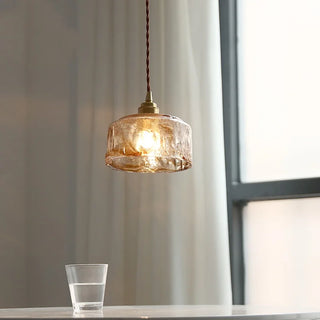 Celako™ Calmera Pendant Light | Amber Glass Dining Room Lighting