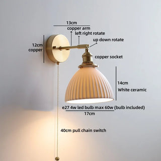 Celako™ Lumori Wall Light | Copper Bedside Lighting