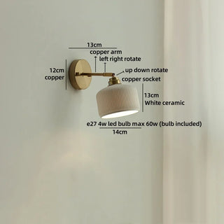 Celako™ Ceralo Wall Light | Ceramic Bedroom Lighting