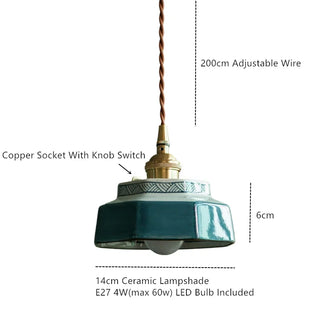 Celako™ Verdant Pendant Light | Ceramic Dining Room Lighting