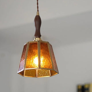 Celako™ Ambraeus Pendant Light | Amber Glass Living Room Lighting
