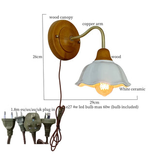Celako™ Cerelia Wall Light | Ceramic Bedroom Lighting