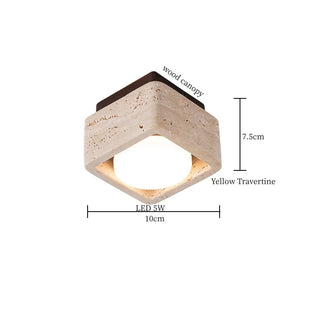 Celako™ Neraterra Ceiling Light | Black Travertine Bedroom Lighting