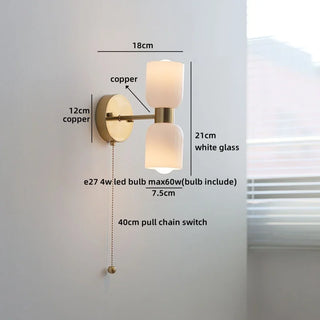 Celako™ Auriga Wall Light | Glass Bedside Lighting