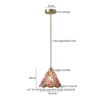 Celako™ Clarion Pendant Light | Glass And Crystal Kitchen Island Lighting