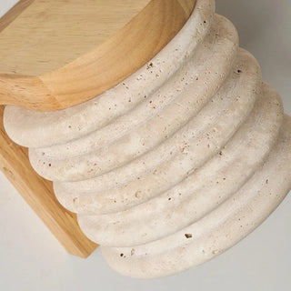 Celako™ Tiburna Wall Light | Yellow Travertine Living Room Lighting