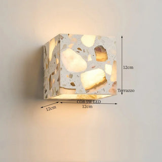 Celako™ Vetraso Wall Light | Terrazzo And Glass Bedroom Lighting