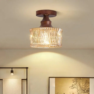 Celako™ Succina Ceiling Light | Amber Glass Bedroom Lighting