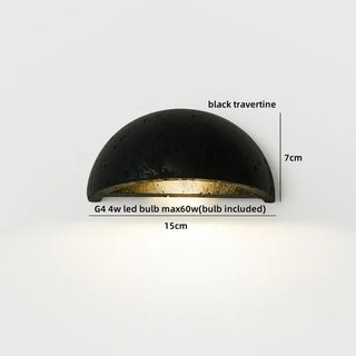 Celako™ Vetrina Wall Light | Yellow Travertine Bedroom Lighting