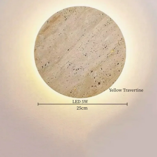 Celako™ Ochria Wall Light | Yellow Travertine Living Room Lighting