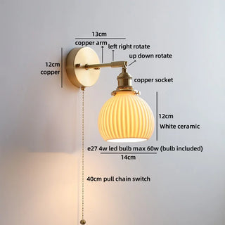 Celako™ Lumori Wall Light | Copper Bedside Lighting