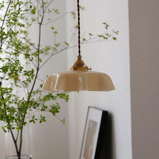 Celako™ Cremino Pendant Light | Cream Glass Mid Century Modern Bedroom Lighting