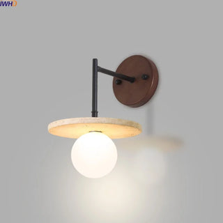 Celako™ Sferra Wall Light | White Glass Japan Style Bedroom Lighting
