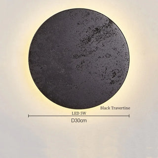 Celako™ Travion Wall Light | Black Travertine Bathroom Lighting
