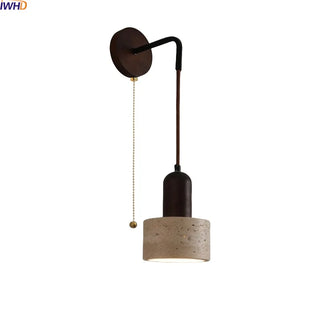 Celako™ Tivara Wall Light | Travertine Bedside Lighting