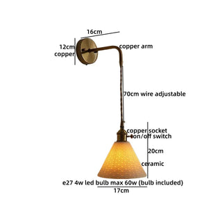 Celako™ Cerano Wall Light | Copper Vintage Style