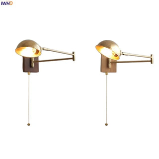Celako™ Umberon Wall Light | Copper Wood Nordic Minimalism Bedroom Lighting