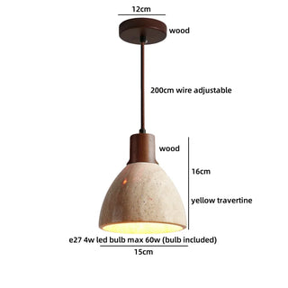 Celako™ Caletra Pendant Light | Travertine Dining Room Lighting