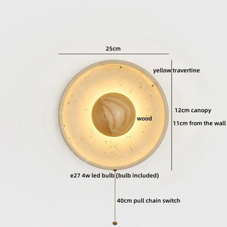 Celako™ Solava Wall Light | Travertine Bedroom Lighting