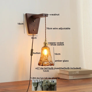 Celako™ Cuvola Wall Light | Glass Bedroom Lighting