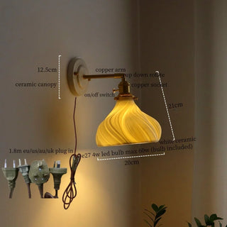 Celako™ Striata Wall Light | Ceramic Vintage Kitchen Island Lighting