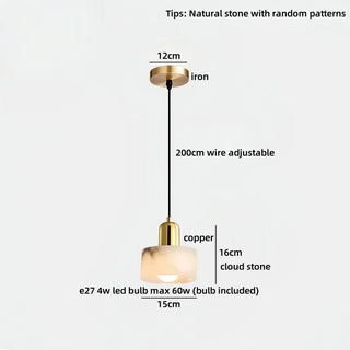 Celako™ Nephea Pendant Light | Cloud Stone Dining Room Lighting