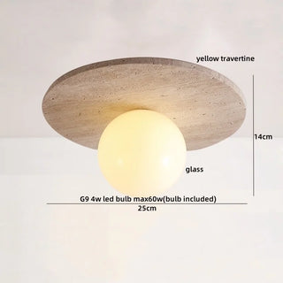 Celako™ Sabura Ceiling Light | Marble Japanese Style Bedroom Lighting