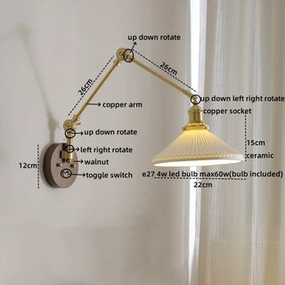 Celako™ Ceralta Wall Light | Copper Bedroom Lighting