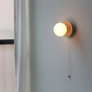 Celako™ Vitria Wall Light | Walnut Wood Bedroom Lighting
