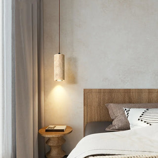 Celako™ Tiverti Pendant Light | Yellow Travertine Bedroom Lighting