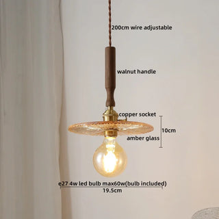 Celako™ Kurumi Pendant Light | Copper Walnut Dining Room Lighting