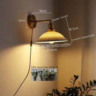 Celako™ Obvara Wall Light | Copper Bedroom Lighting