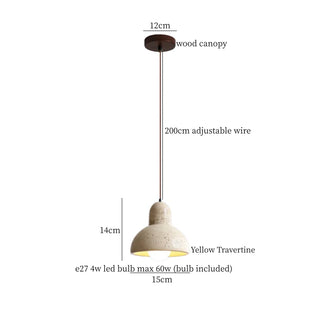 Celako™ Verta Pendant Light | Black Travertine Kitchen Island Lighting