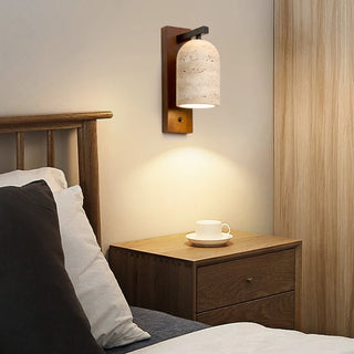Celako™ Travetta Wall Light | Yellow Travertine Bedroom Lighting