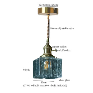 Celako™ Lustrenza Pendant Light | Glass Stone Bedroom Lighting