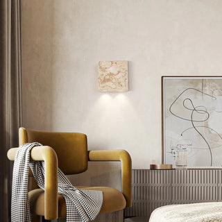 Celako™ Travessa Wall Light | Yellow Travertine Bedroom Lighting