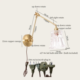 Celako™ Fioris Wall Light | Glass Bedroom Lighting