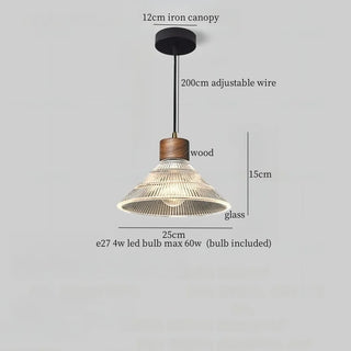 Celako™ Argilion Pendant Light | Wood Bedroom Lighting