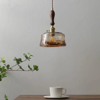Celako™ Vespria Pendant Light | Amber Glass Bedroom Lighting