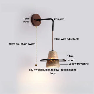 Celako™ Seluna Wall Light | Travertine Living Room Lighting