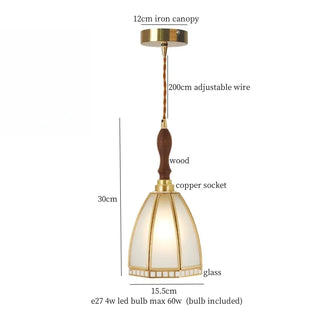 Celako™ Rigato Pendant Light | Glass Copper Dining Room Lighting