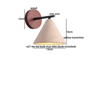 Celako™ Traveno Wall Light | Travertine Bedroom Lighting