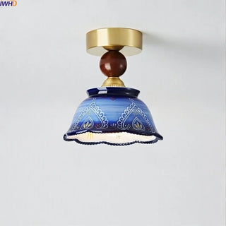 Celako™ Zaffre Ceiling Light | Blue Ceramic Dining Room Lighting