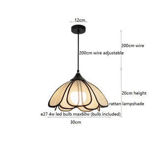 Celako™ Musae Pendant Light | Rattan Dining Room Lighting