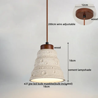 Celako™ Cendro Pendant Light | Cement Bedroom Lighting