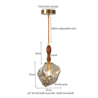 Celako™ Magmata Pendant Light | Glass Stone Bedroom Lighting