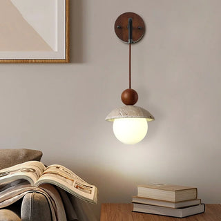 Celako™ Vitera Wall Light | Travertine Bedroom Lighting
