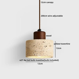 Celako™ Travino Pendant Light | Travertine Dining Room Lighting